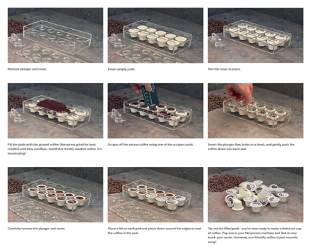 How to refill coffee pods